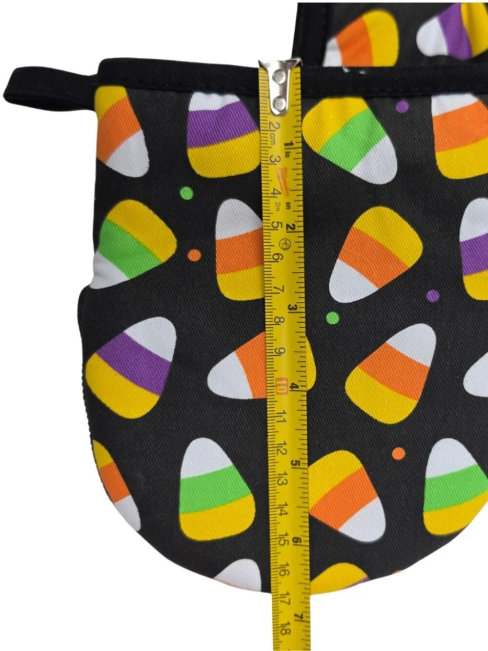 New Bootique Market Candy Corn Mini Oven Mitt Set Halloween Neoprene Grips Mitts